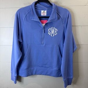 Marleylilly NWT Monogrammed Quarter Zip Pullover Size S/M